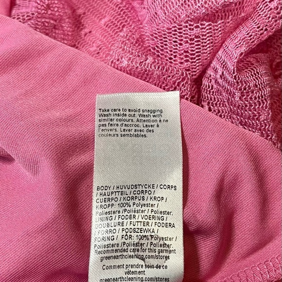 River Island pink lace and ruffles and tiered whimsical maternity top size 14 - Picture 10 of 10